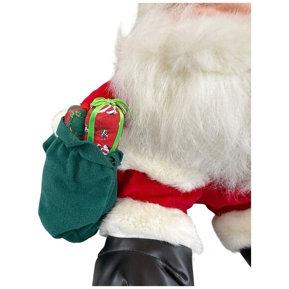 Vintage 1997 Fiesta Santa Plush 14" Happy Holidays Crowleys Stuffed Animal - Picture 5 of 14